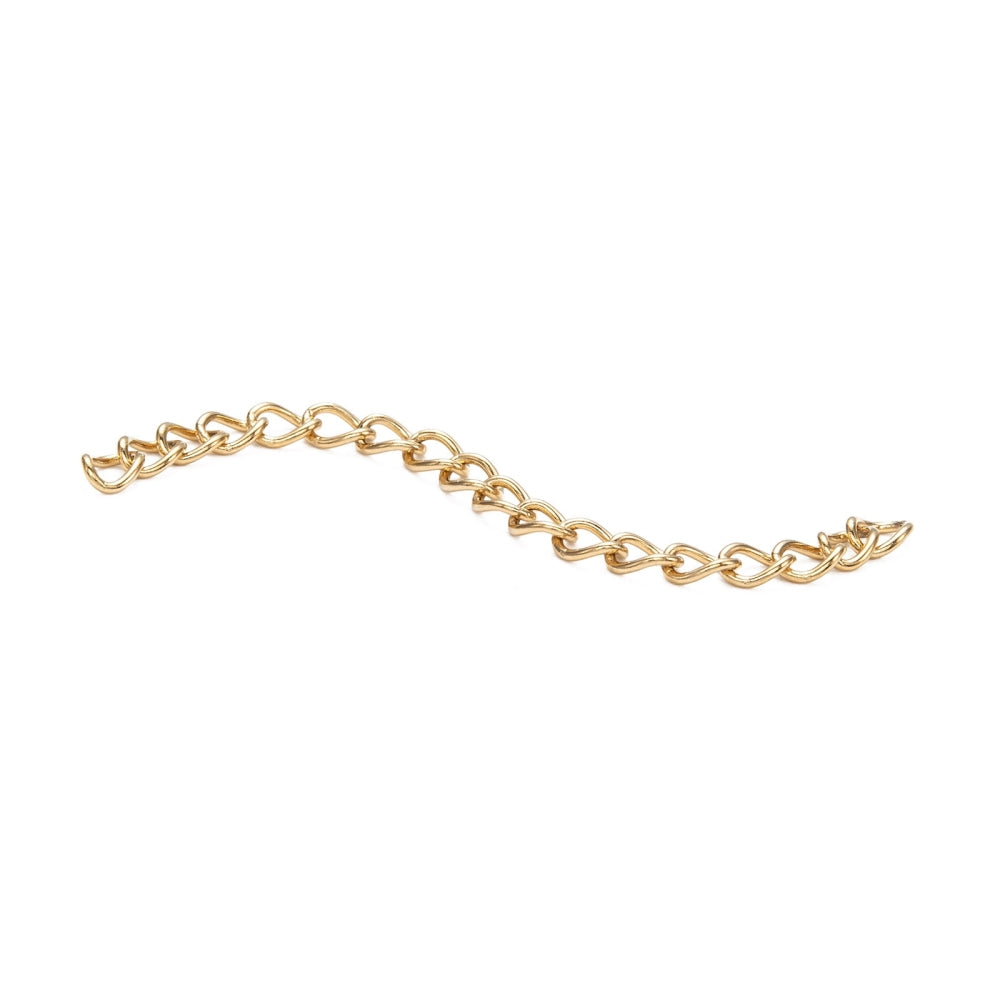RVS Verlengkettinkje 18K Goud 50mm - per 5 stuks-Sluitingen-Kraaltjes van Renate