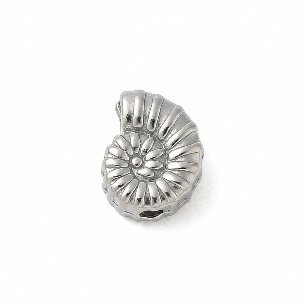 Kraal Schelp Premium RVS Zilver 9.5mm - per stuk
