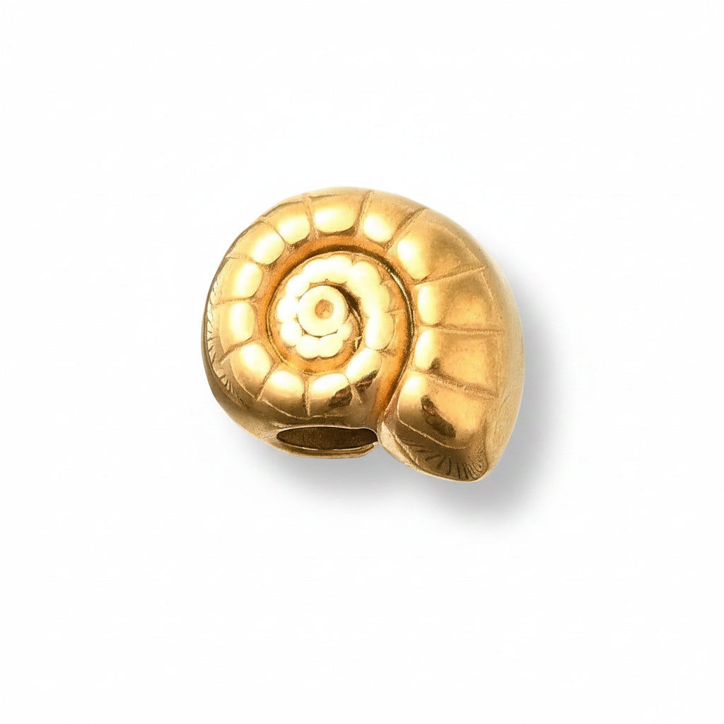 Kraa Schelp Premium RVS Goud 13x16mm - per stuk