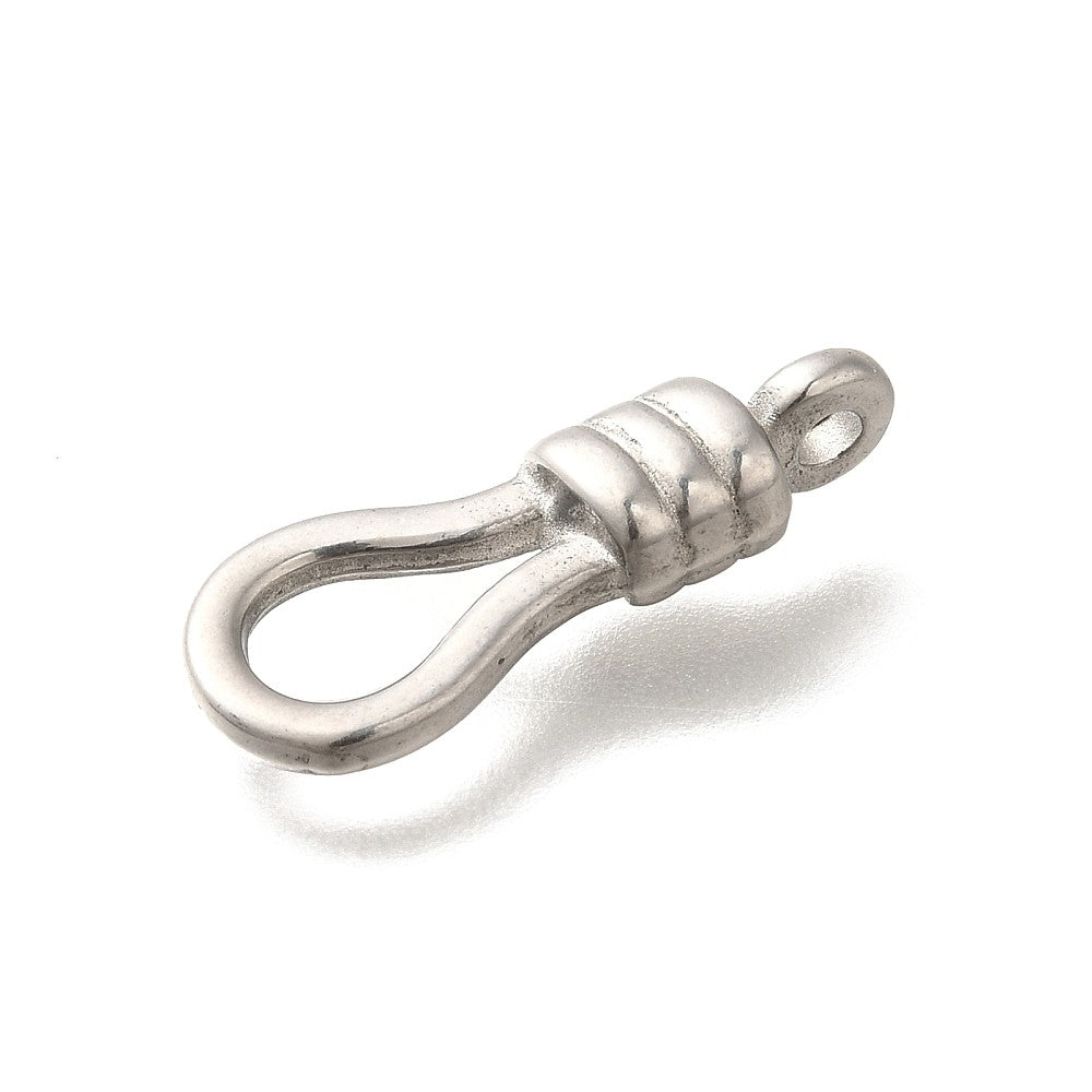 Eindkapje Oog voor Haaksluiting RVS Zilver 21x8mm - per stuk