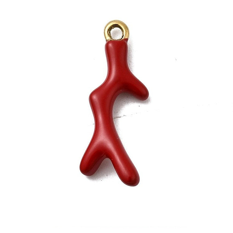 Bedel Koraal Emaille Premium RVS Rood 23mm - per stuk