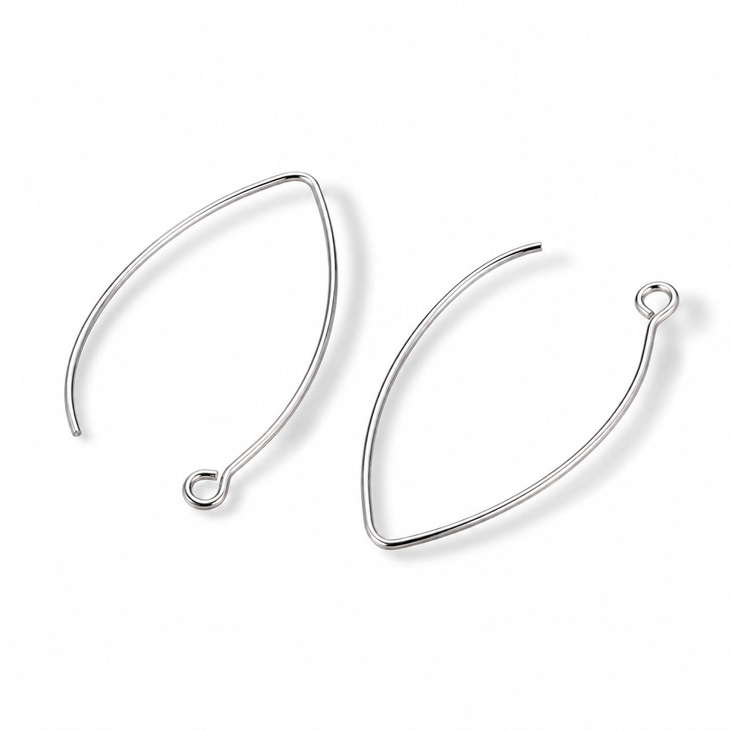Oorhaken met Oog RVS Zilver 22mm - per paar
