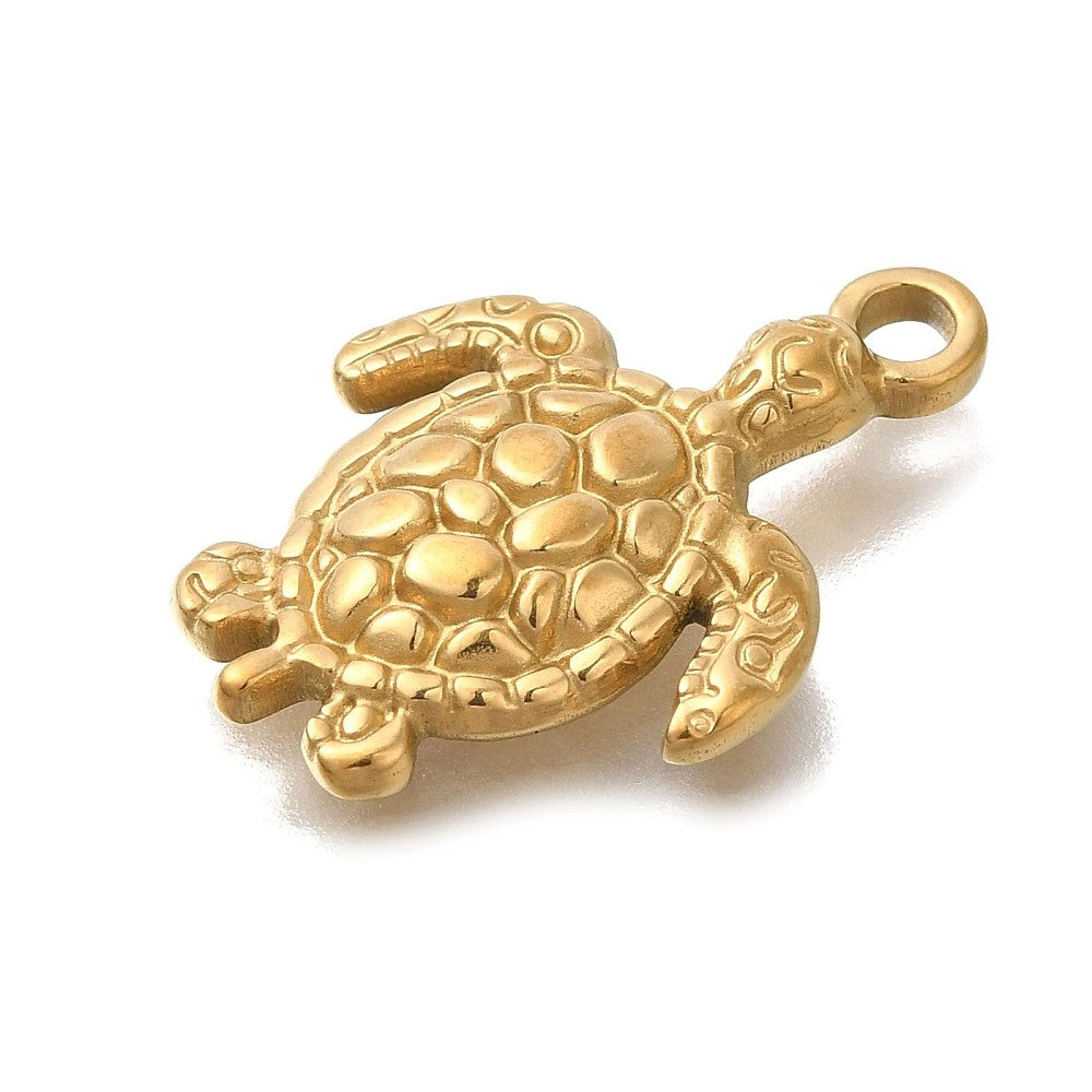 Bedel Schildpad Premium RVS Goud 23mm - per stuk