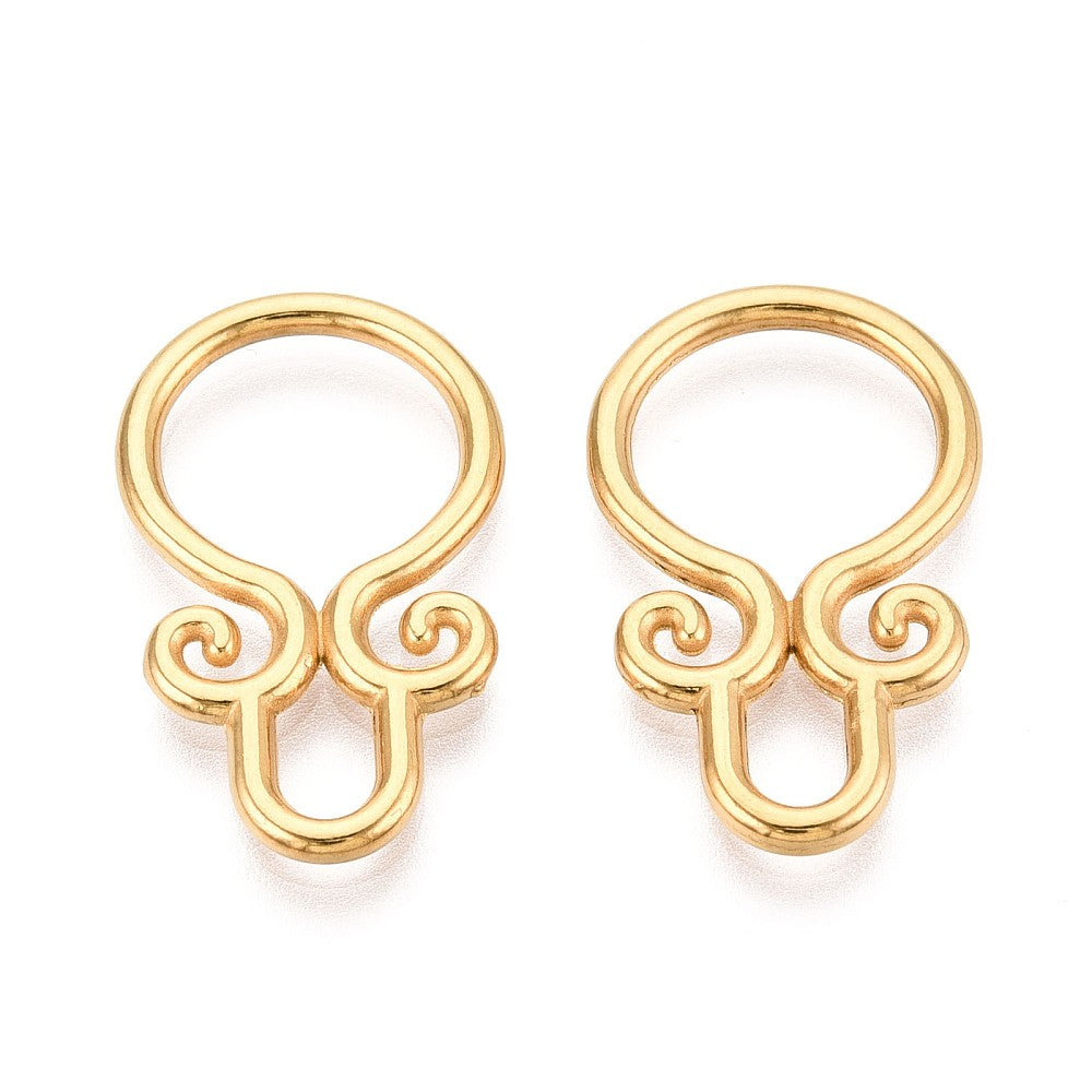 Bedel Hoepel Ring Premium RVS Goud 28mm - per stuk