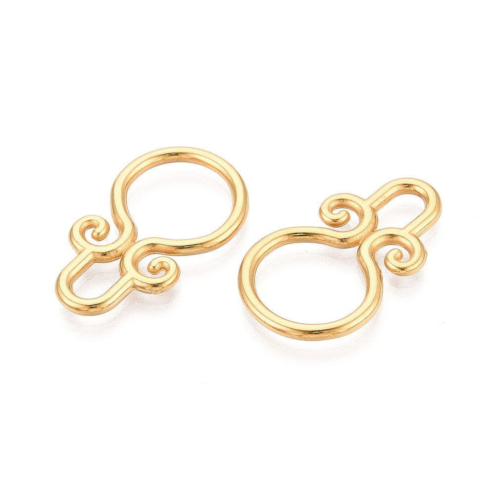 Bedel Hoepel Ring Premium RVS Goud 28mm - per stuk