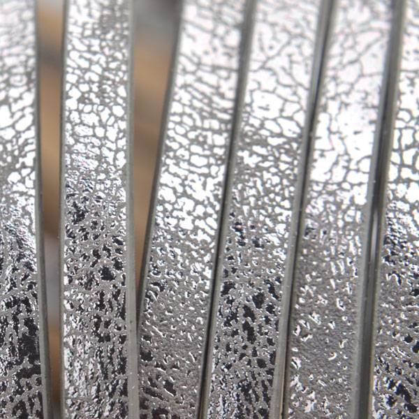 Imitatie leer strook Grijs crackle silver plated 5x2mm - 120cm-Kraaltjes van Renate