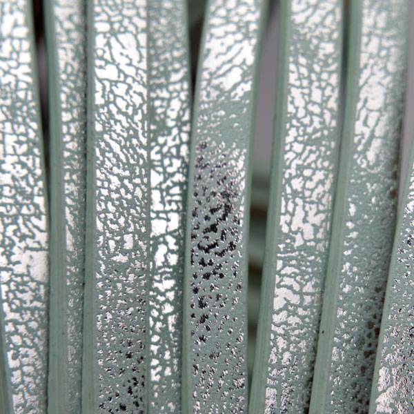 Imitatie leer strook Licht turquoise crackle silver plated 5x2mm - 120cm-Kraaltjes van Renate