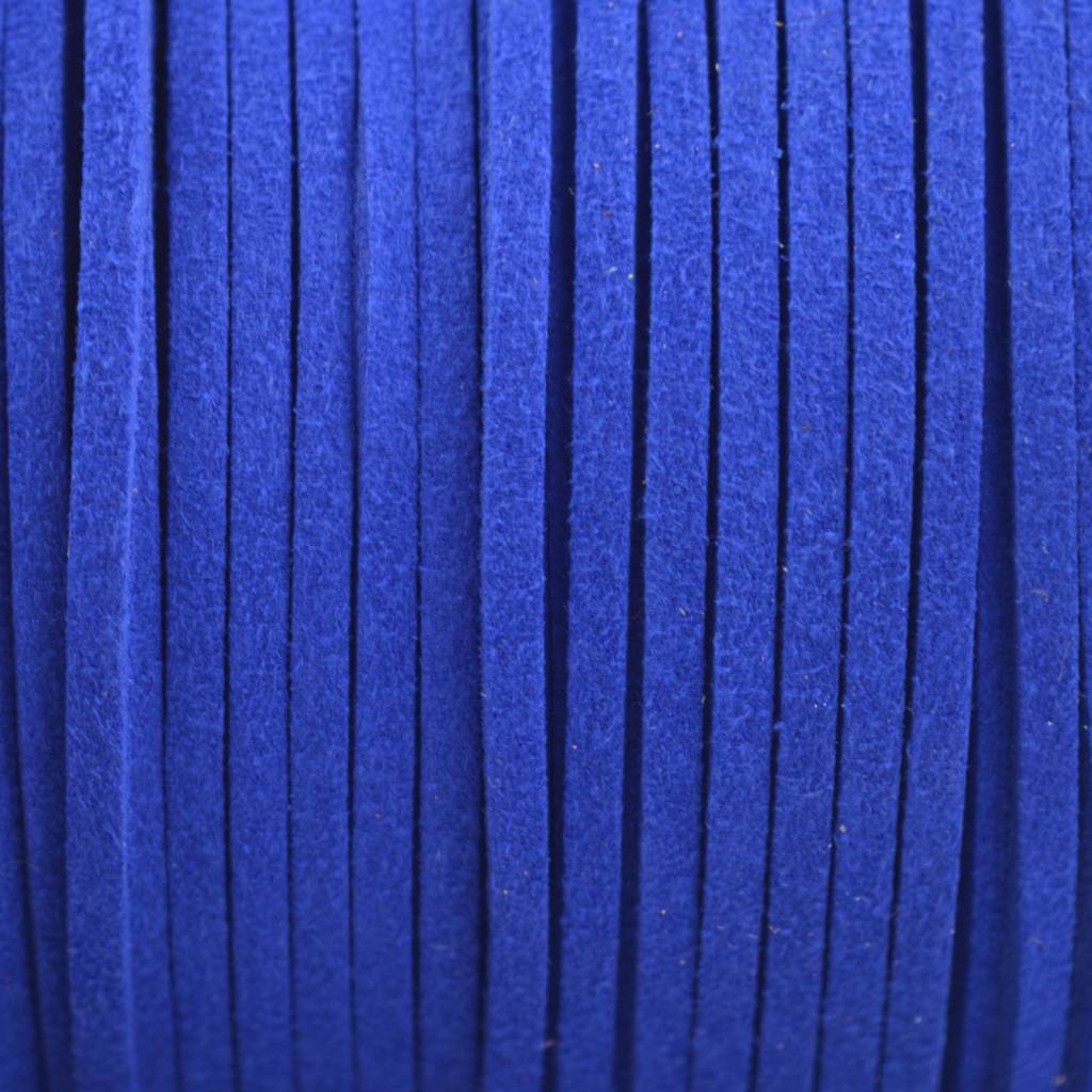 Imitatie suede Hollands blauw 3x1,5mm - 2 meter-Kraaltjes van Renate