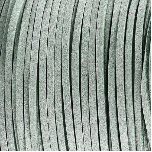 Imitatie suede blauw grijs 3x1,5mm -3 meter-koord-Kraaltjes van Renate