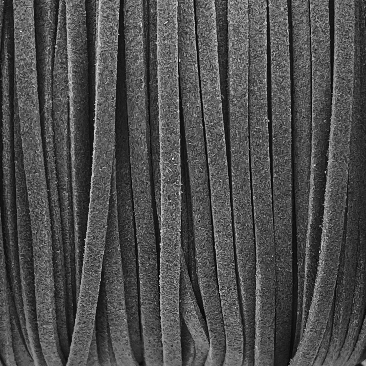 Imitatie suede donkergrijs 3x1,5mm - 2 meter-koord-Kraaltjes van Renate