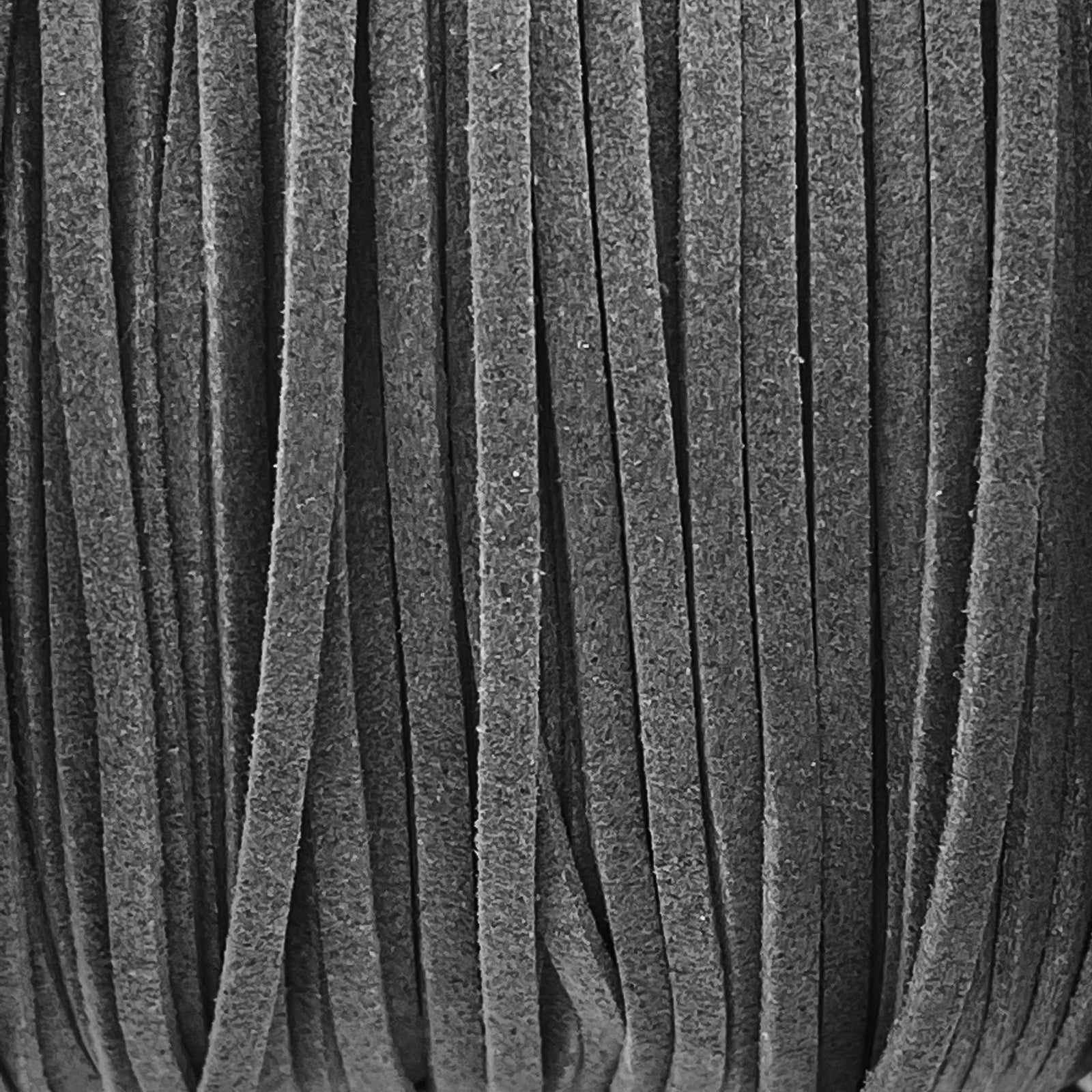 Imitatie suede donkergrijs 3x1,5mm - 2 meter-koord-Kraaltjes van Renate