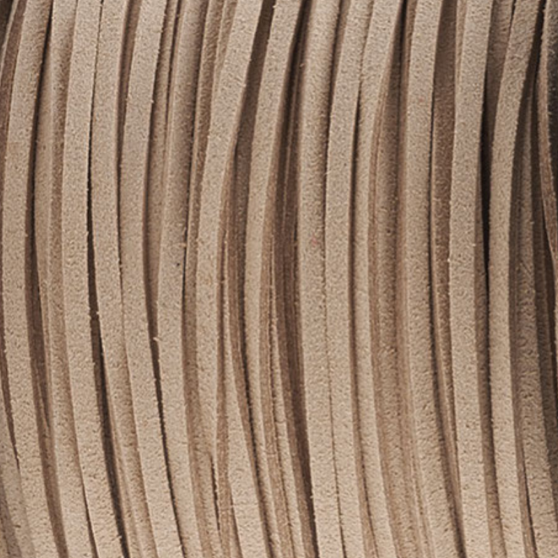 Imitatie suede koord Beige 3mm - 2 meter-koord-Kraaltjes van Renate