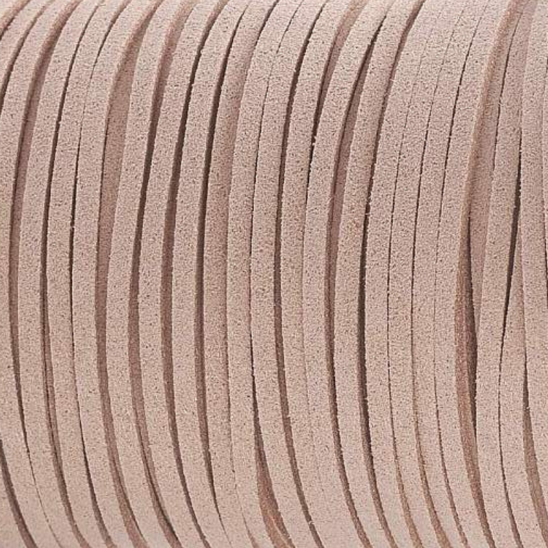 Imitatie suede koord Blush Beige 2,5mm - 2 meter-koord-Kraaltjes van Renate
