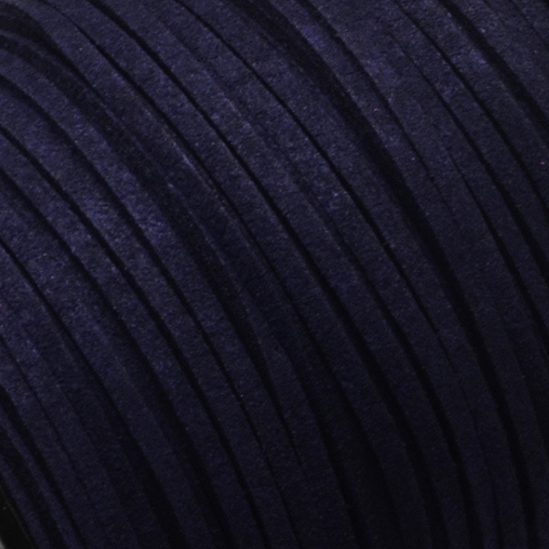 Imitatie suede koord Donkerblauw 3mm - 2 meter-koord-Kraaltjes van Renate