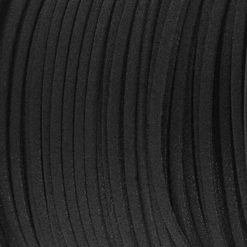 Imitatie suede koord Glitter Zwart 3mm - 2 meter-koord-Kraaltjes van Renate