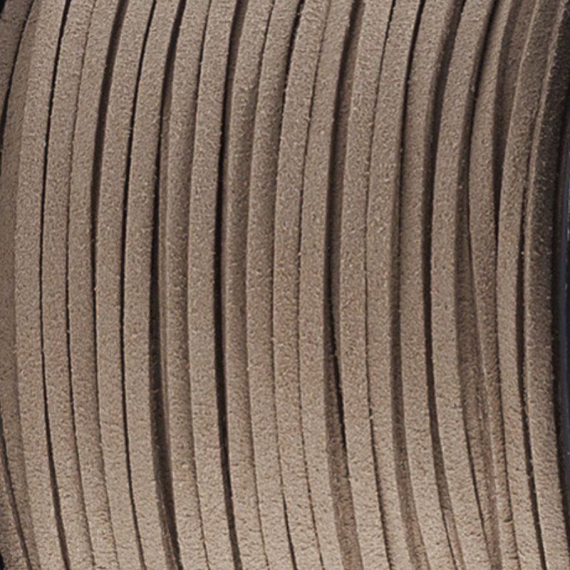 Imitatie suede koord Licht Bruin 3mm - 2 meter-koord-Kraaltjes van Renate