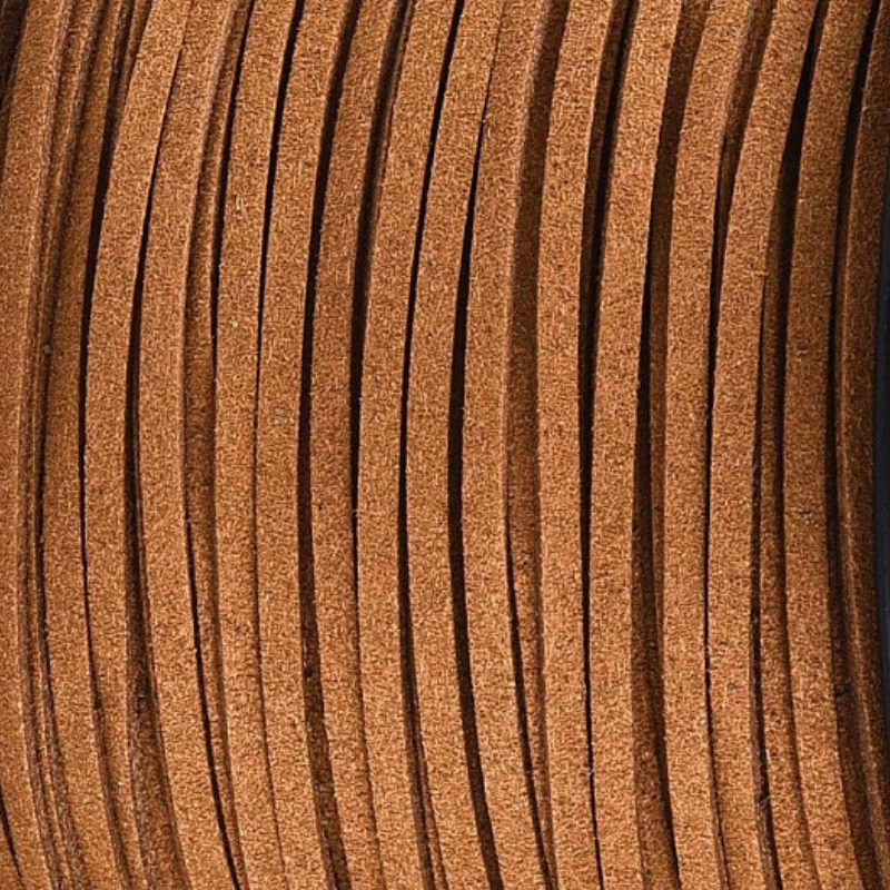 Imitatie suede koord Sandy Brown 3mm - 2 meter-koord-Kraaltjes van Renate