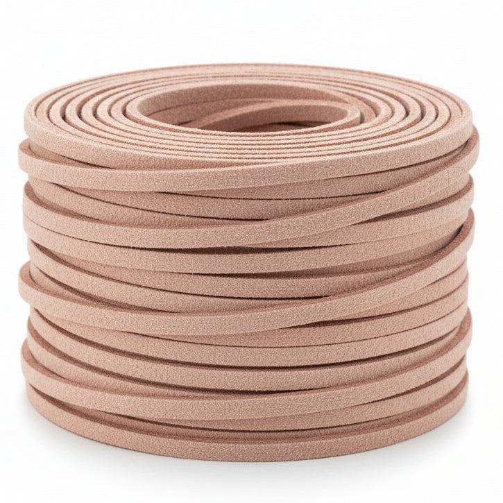 Imitatie suede koord Vintage Roze 2,5mm - 2 meter-koord-Kraaltjes van Renate