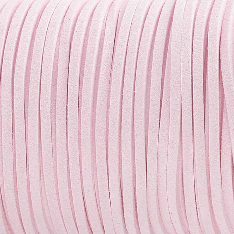 Imitatie suede koord Vintage Roze 2,5mm - 2 meter-koord-Kraaltjes van Renate