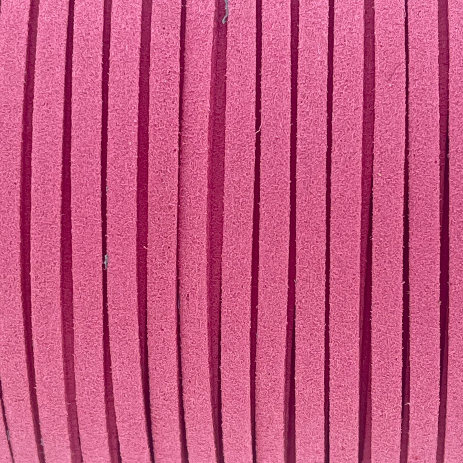 Imitatie suede roze 3x1,5mm - 2 meter-koord-Kraaltjes van Renate