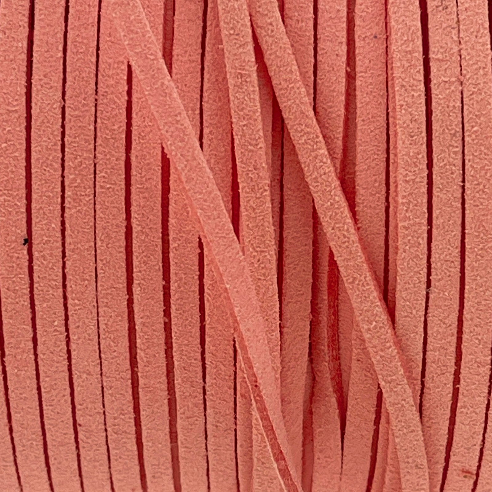 Imitatie suede roze 3x1,5mm - 2 meter-koord-Kraaltjes van Renate