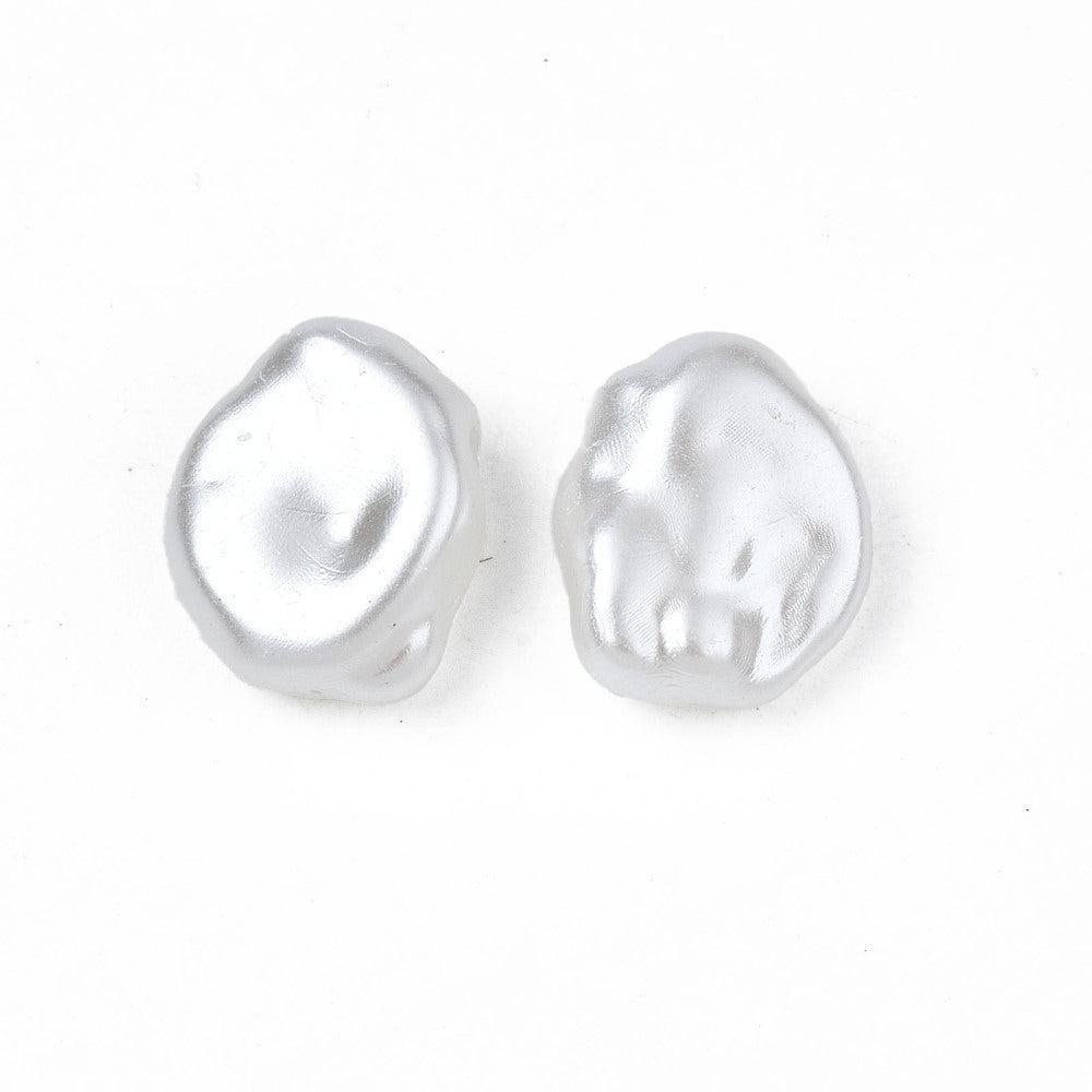 Plastic parel Ovaal 10,5X13mm- per 15 stuks-Kralen-Kraaltjes van Renate