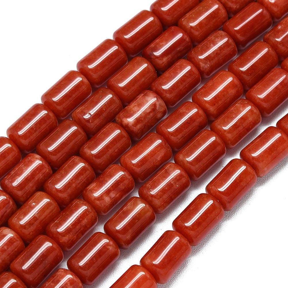 Jade kraal ovaal Cognac 8x12mm - per stuk-Kralen-Kraaltjes van Renate