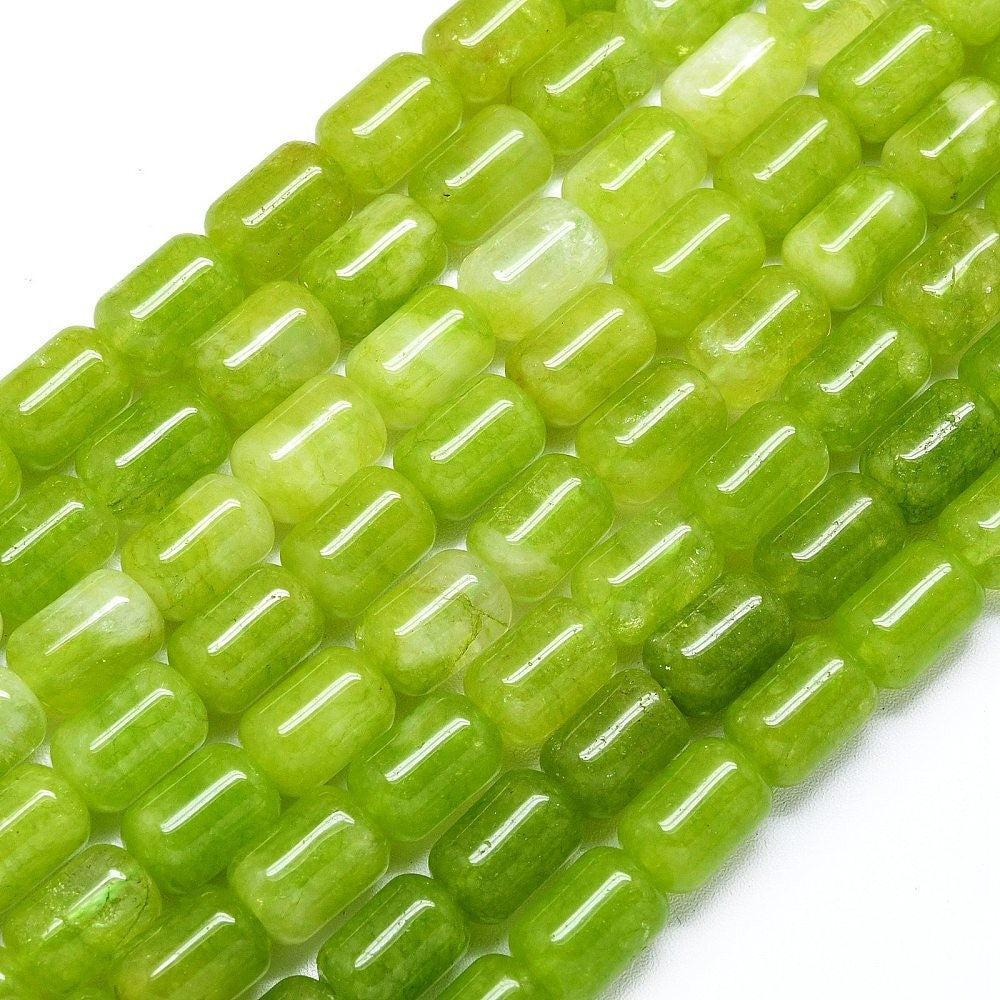 Jade kraal ovaal Lime groen 8x12mm - per stuk-Kralen-Kraaltjes van Renate