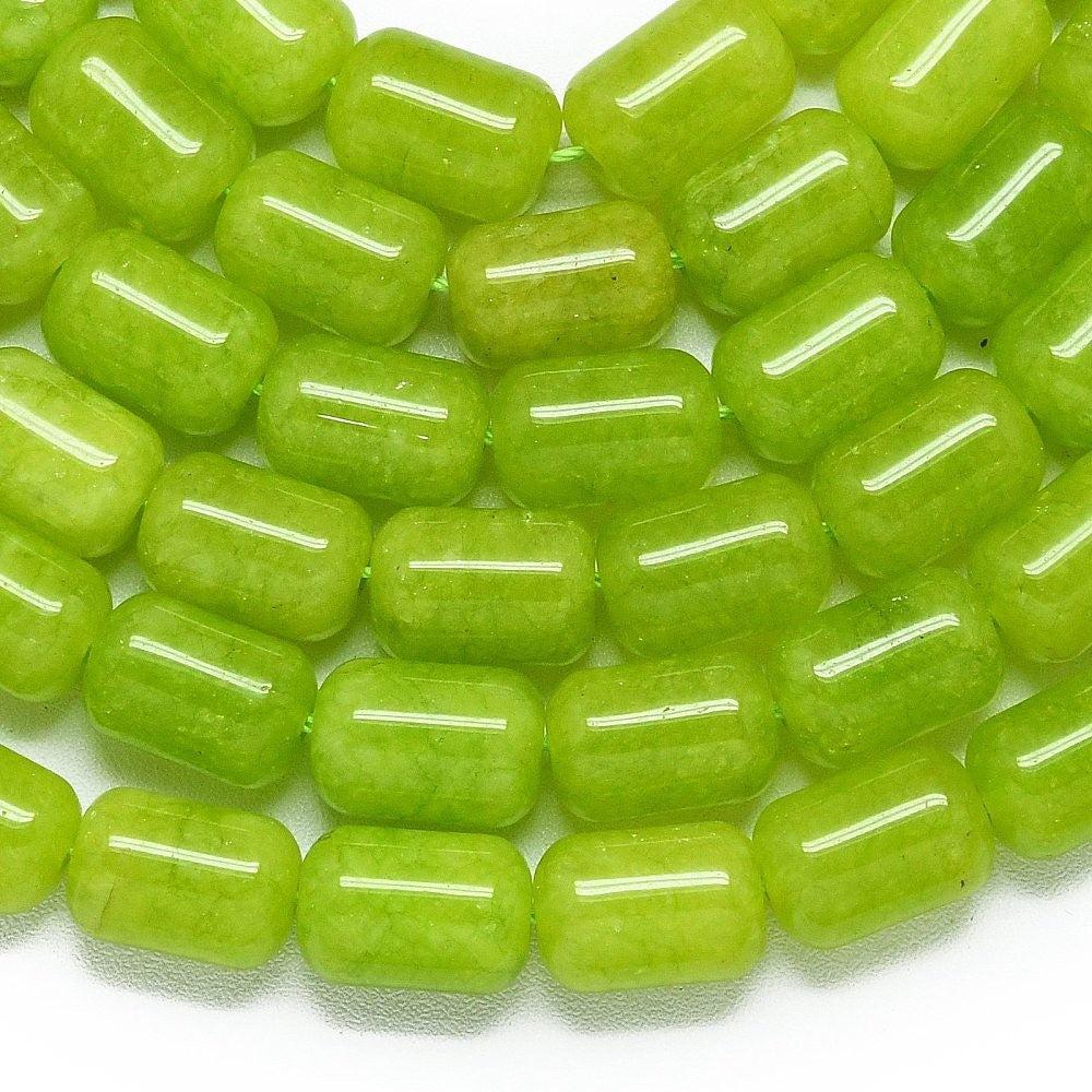 Jade kraal ovaal Lime groen 8x12mm - per stuk-Kralen-Kraaltjes van Renate