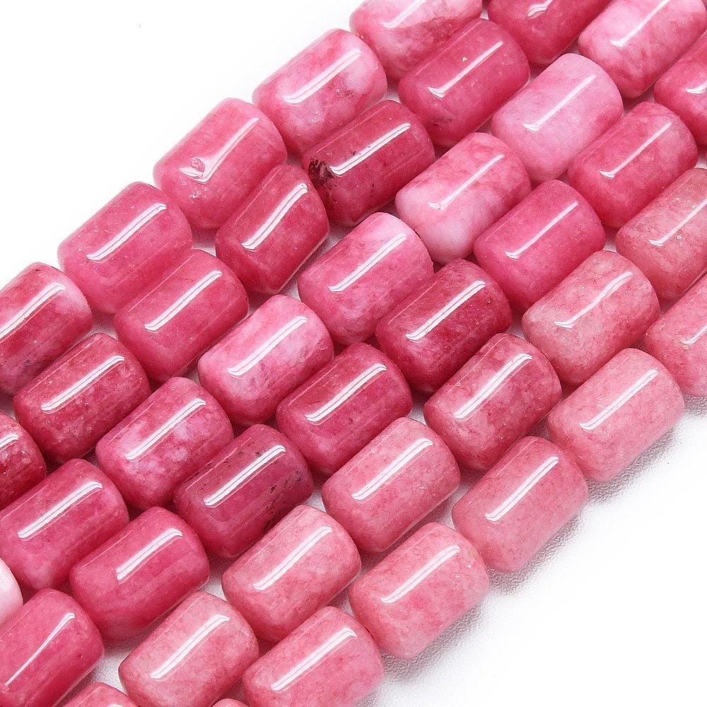 Jade kraal ovaal Roze 8x12mm - per stuk-Kralen-Kraaltjes van Renate