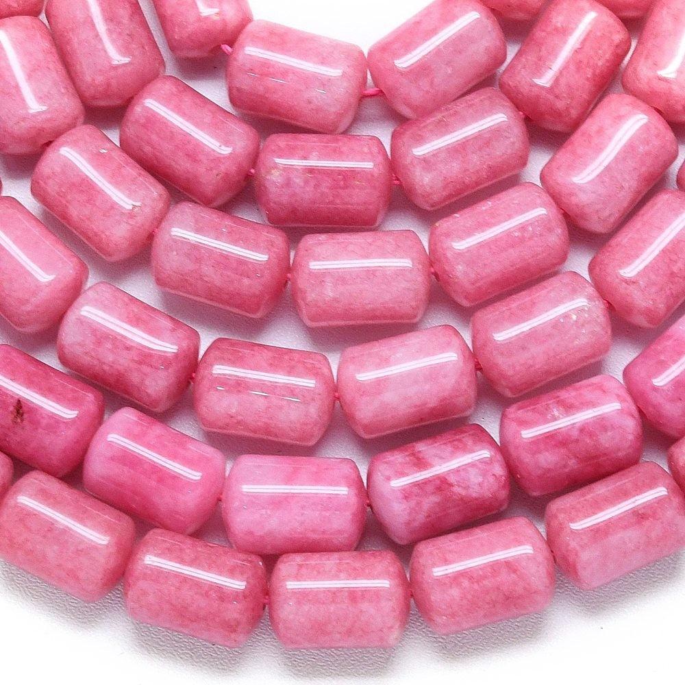 Jade kraal ovaal Roze 8x12mm - per stuk-Kralen-Kraaltjes van Renate