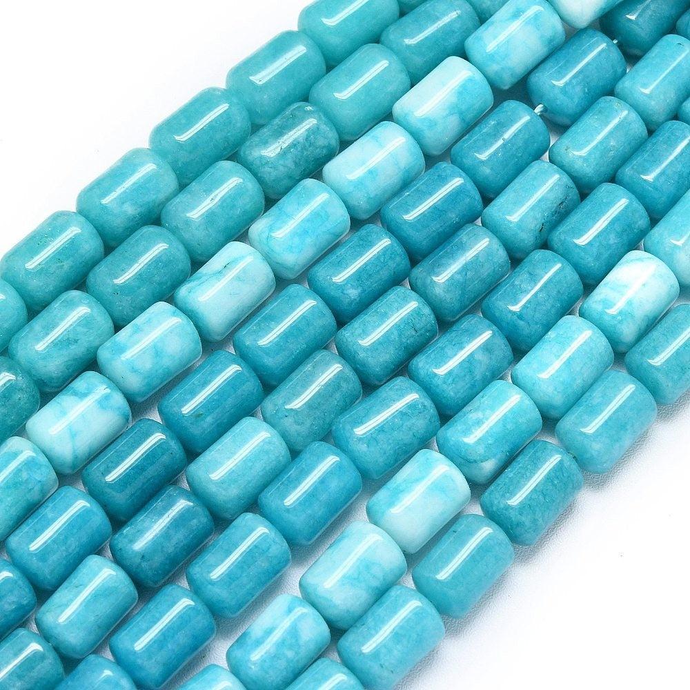 Jade kraal ovaal Turquoise 8x12mm - per stuk-Kralen-Kraaltjes van Renate
