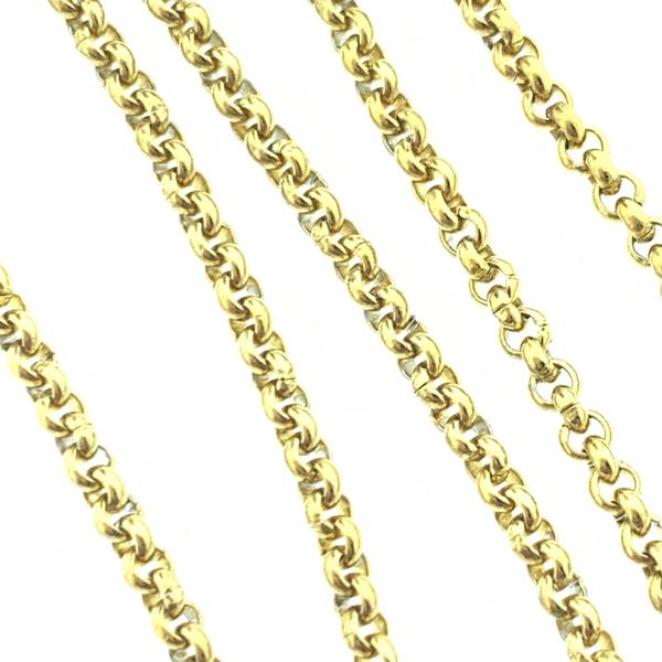 Jasseron RVS goud 2mm - prijs per 10cm-Kraaltjes van Renate