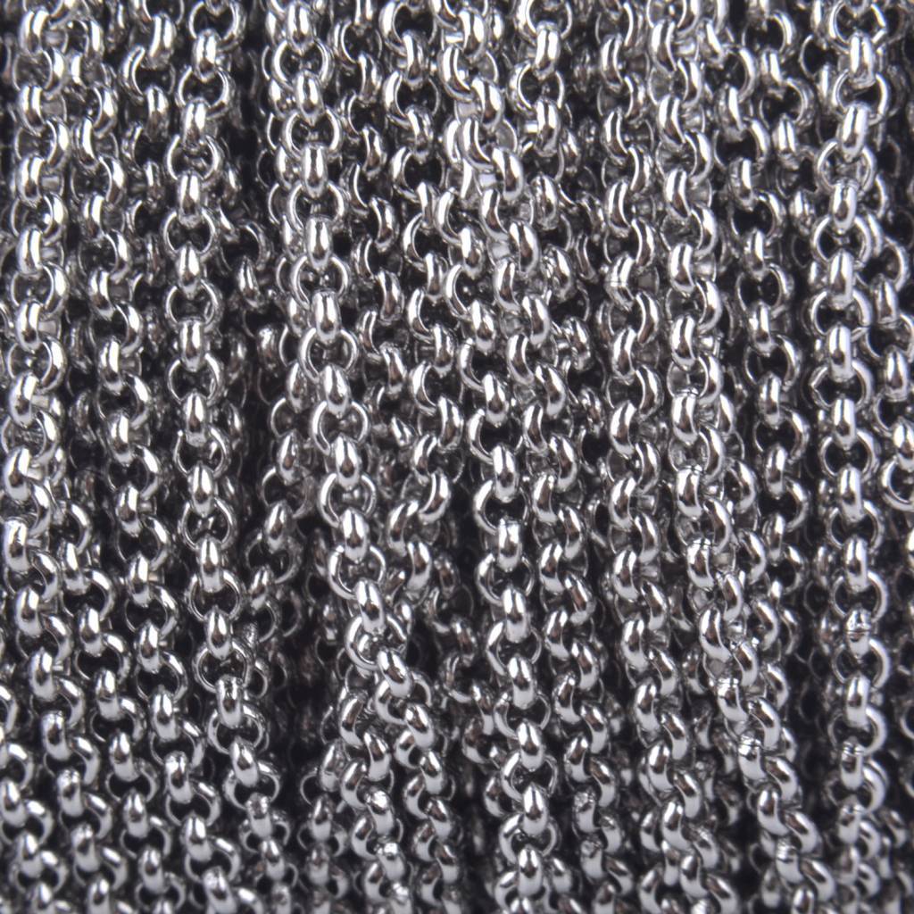 Jasseron RVS ronde schakel 2x0,8mm - prijs per 10cm-Kraaltjes van Renate