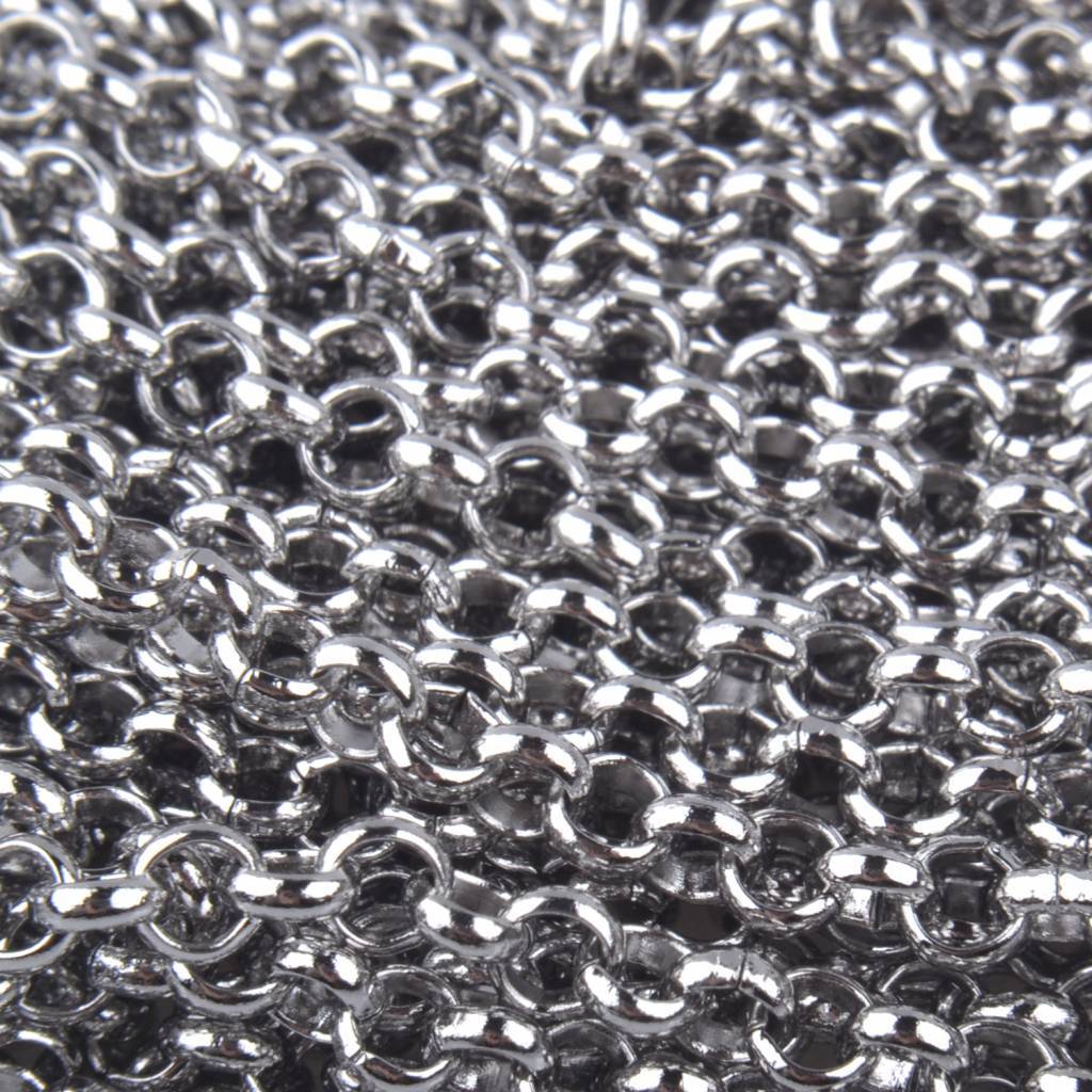 Jasseron RVS ronde schakel 3.5x1mm - prijs per 10cm-Kraaltjes van Renate