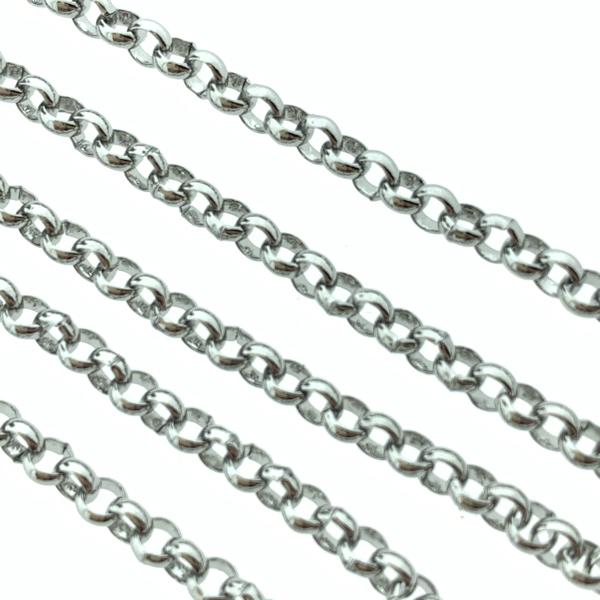 Jasseron RVS ronde schakel 4x1,5mm - prijs per 10cm-Kraaltjes van Renate