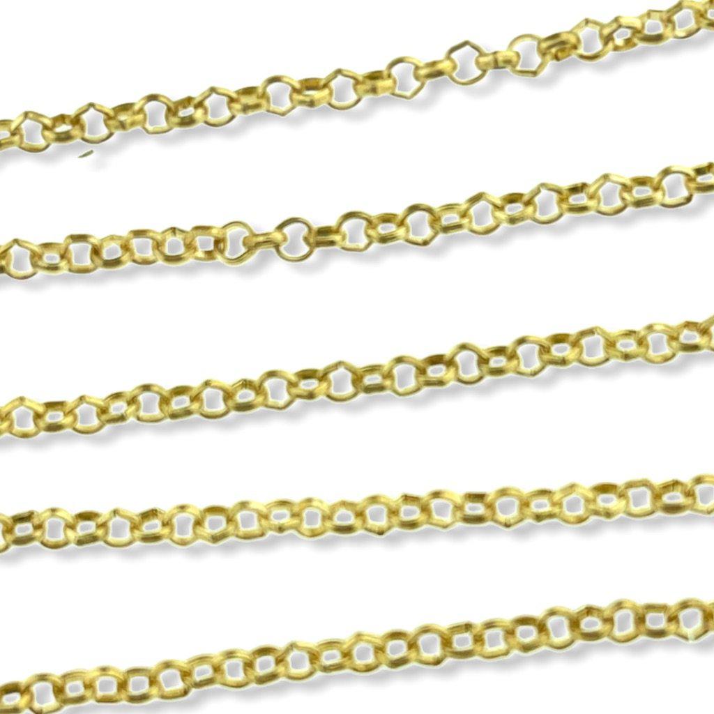 Jasseron goud 2mm - prijs per meter-Kraaltjes van Renate