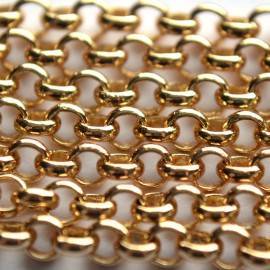 Jasseron goud DQ 4mm - prijs per 10cm-Kraaltjes van Renate