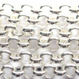 Jasseron licht zilver 7mm - prijs per 10cm-Kraaltjes van Renate