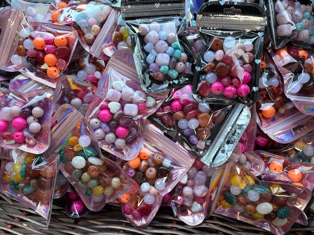 Jubileum Grabbelton Pakketje: Acryl Marmer Mix-Kraaltjes van Renate