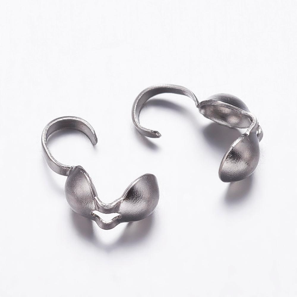 Kalotje RVS Zilver 9.5x4mm - per stuk-Onderdelen-Kraaltjes van Renate