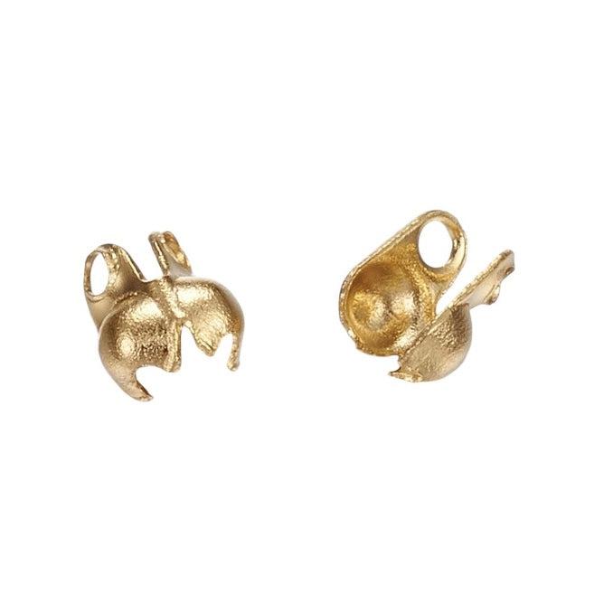 Kalotje RVS goud 6x4mm- per stuk-Onderdelen-Kraaltjes van Renate