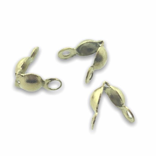 Kalotje goud 4mm - per 6-ketting-Kraaltjes van Renate