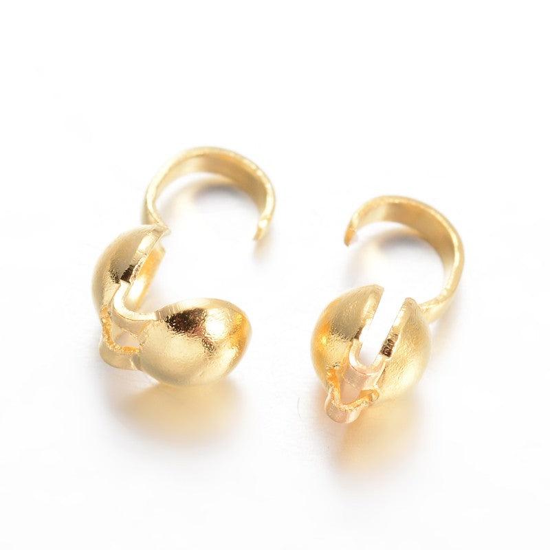 Kalotje goud 9x4mm - 10 stuks-onderdelen-Kraaltjes van Renate