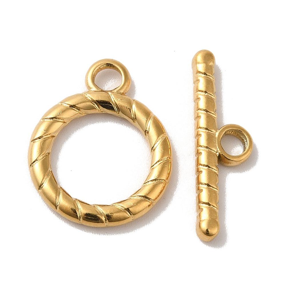 Kapittel slot goud twisted 18K goud 21x6mm-sluitingen-Kraaltjes van Renate