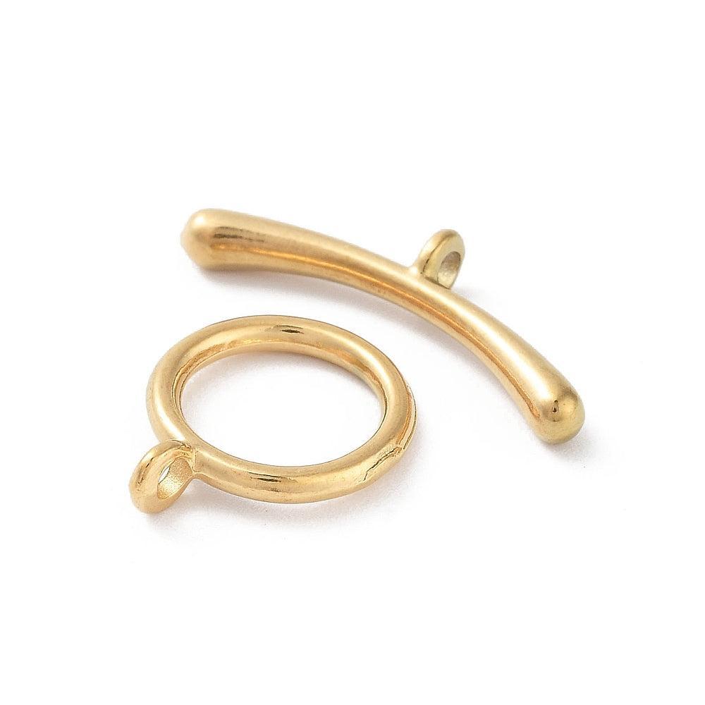 Kapittelsluiting Premium RVS Goud 13.5x11mm - per set (kopie)-Sluitingen-Kraaltjes van Renate