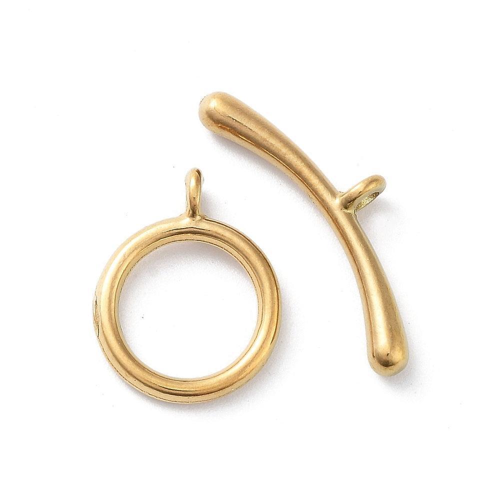 Kapittelsluiting Premium RVS Goud 13.5x11mm - per set (kopie)-Sluitingen-Kraaltjes van Renate