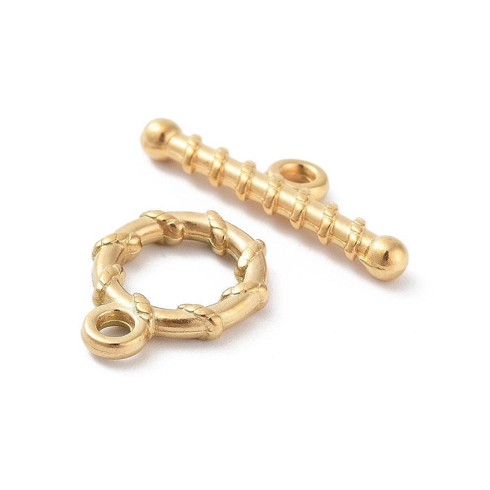 Kapittelsluiting Premium RVS Goud 13x10mm - per stuk-Sluitingen-Kraaltjes van Renate
