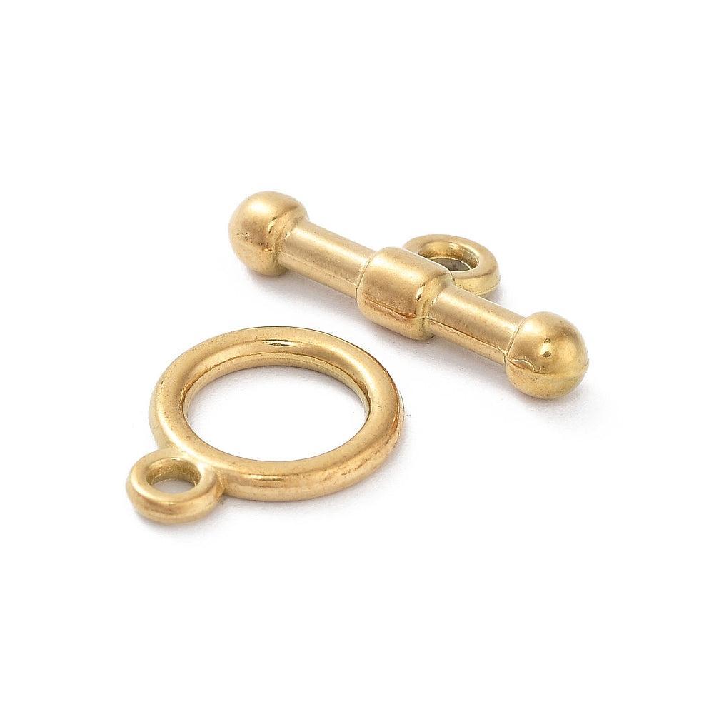 Kapittelsluiting Premium RVS Goud 13x10mm - per stuk-Sluitingen-Kraaltjes van Renate