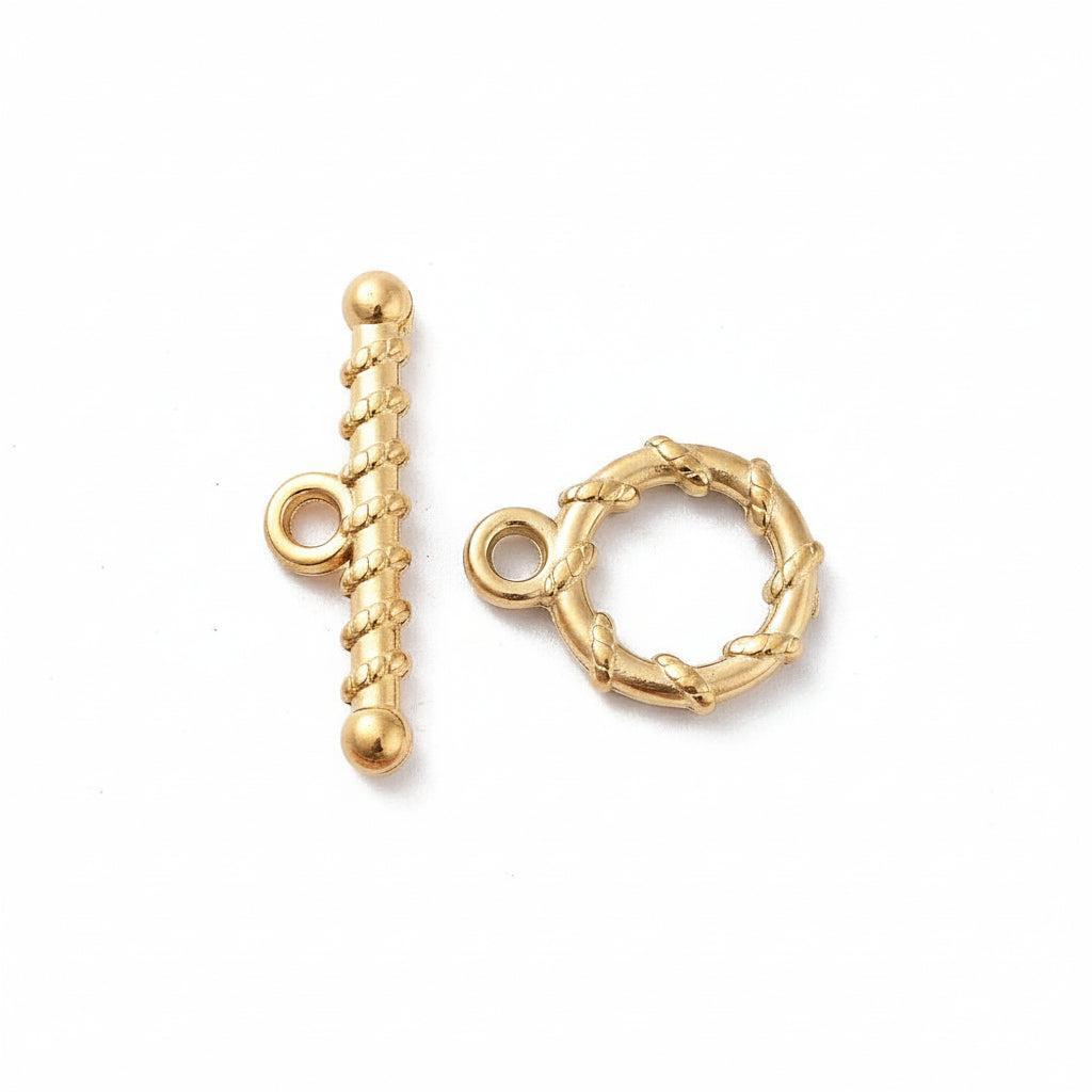 Kapittelsluiting Premium RVS Goud 13x10mm - per stuk-Sluitingen-Kraaltjes van Renate
